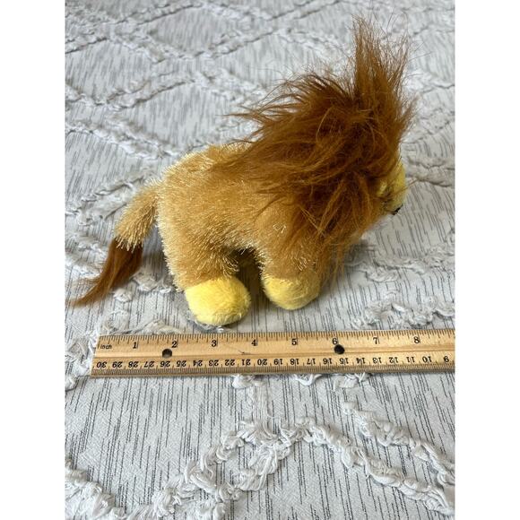 Ganz Webkinz Lion Plush Toy Yellow Brown Hairy Stuffed Animal Small - Picture 4 of 7